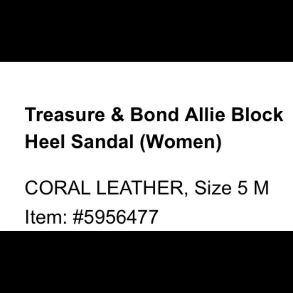 Treasure & Bond Block Heel Coral Sandals. 5 M. - Picture 7 of 7